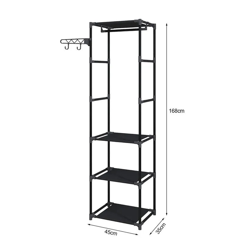 Metal Coat Stand With Shoe Rack, Clothes Rack Hanging Stand With 3 Tier Storage Shelf Buy And Buy