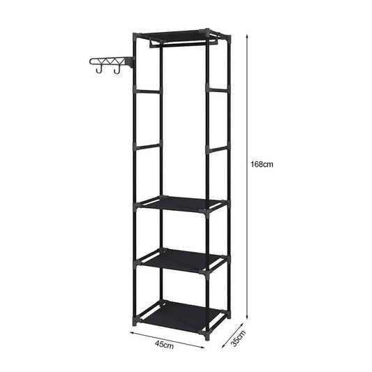 Metal Coat Stand With Shoe Rack, Clothes Rack Hanging Stand With 3 Tier Storage Shelf Buy And Buy