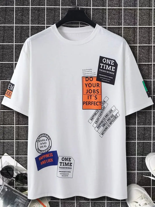 Do Your Job Printed Summer Cotton Half Sleeves O Neck T Shirt For Men & Boys