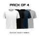 Pack of 4 - Basic Tshirts For Men - Soft & Comfortable Fabric Tshirts for men