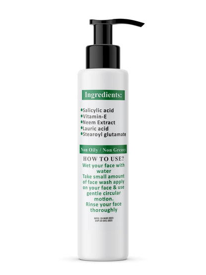 UPTOWN LA Anti Acne Face Wash – Prevents Acne Eruptions, Removes Excess Oil, Reduces Blackheads & Whiteheads